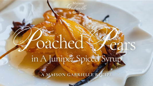 RECIPE: Poached Pears in A Juniper Spiced Syrup