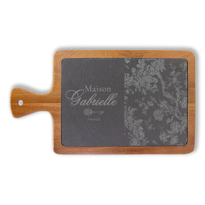Maison Gabrielle Engraved Acacia Charcuterie & Cheese Board