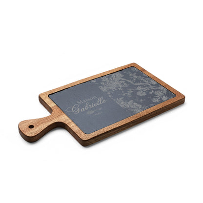 Maison Gabrielle Engraved Acacia Charcuterie & Cheese Board