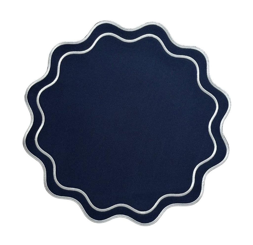 Talah Home | Solid Navy Wave Placemat