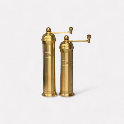 Vintage European Salt & Pepper Mill, Solid Brass (USA ONLY)