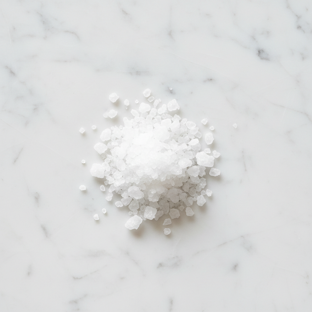 Fleur de Sel on marble - flatlay Maison Gabrielle