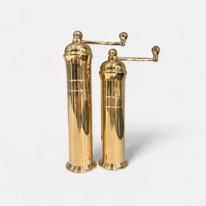 Vintage European Salt & Pepper Mill, Solid Brass (USA ONLY)
