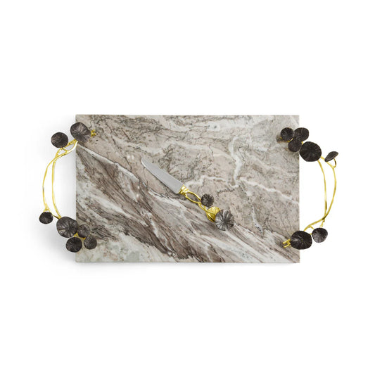 Monet's Garden Cheese Board w/ Knife - Oxidized