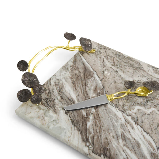 Monet's Garden Cheese Board w/ Knife - Oxidized