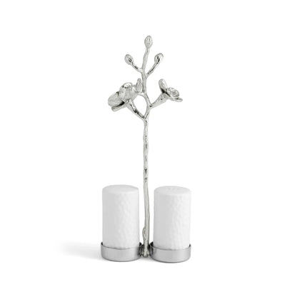 White Orchid Salt & Pepper Set | White/Silver