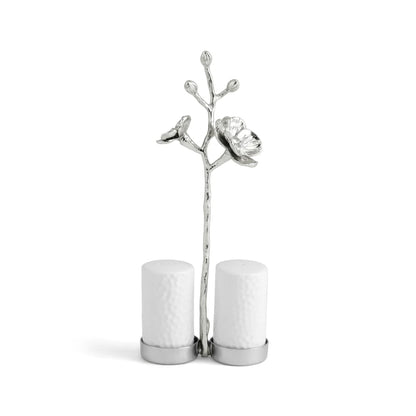 White Orchid Salt & Pepper Set | White/Silver
