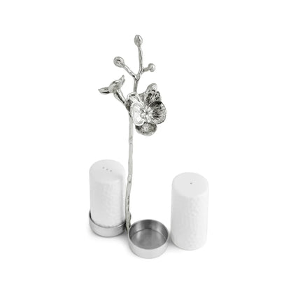 White Orchid Salt & Pepper Set | White/Silver